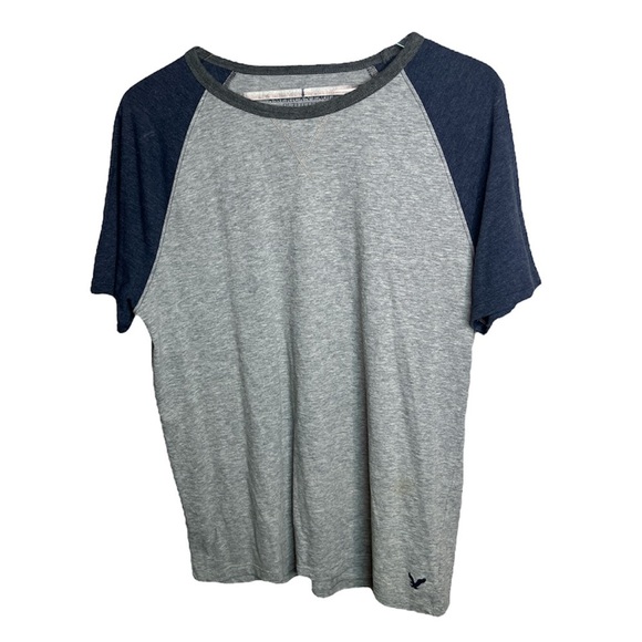 Men’s American Eagle Grey and Blue T Shirt - Picture 1 of 6